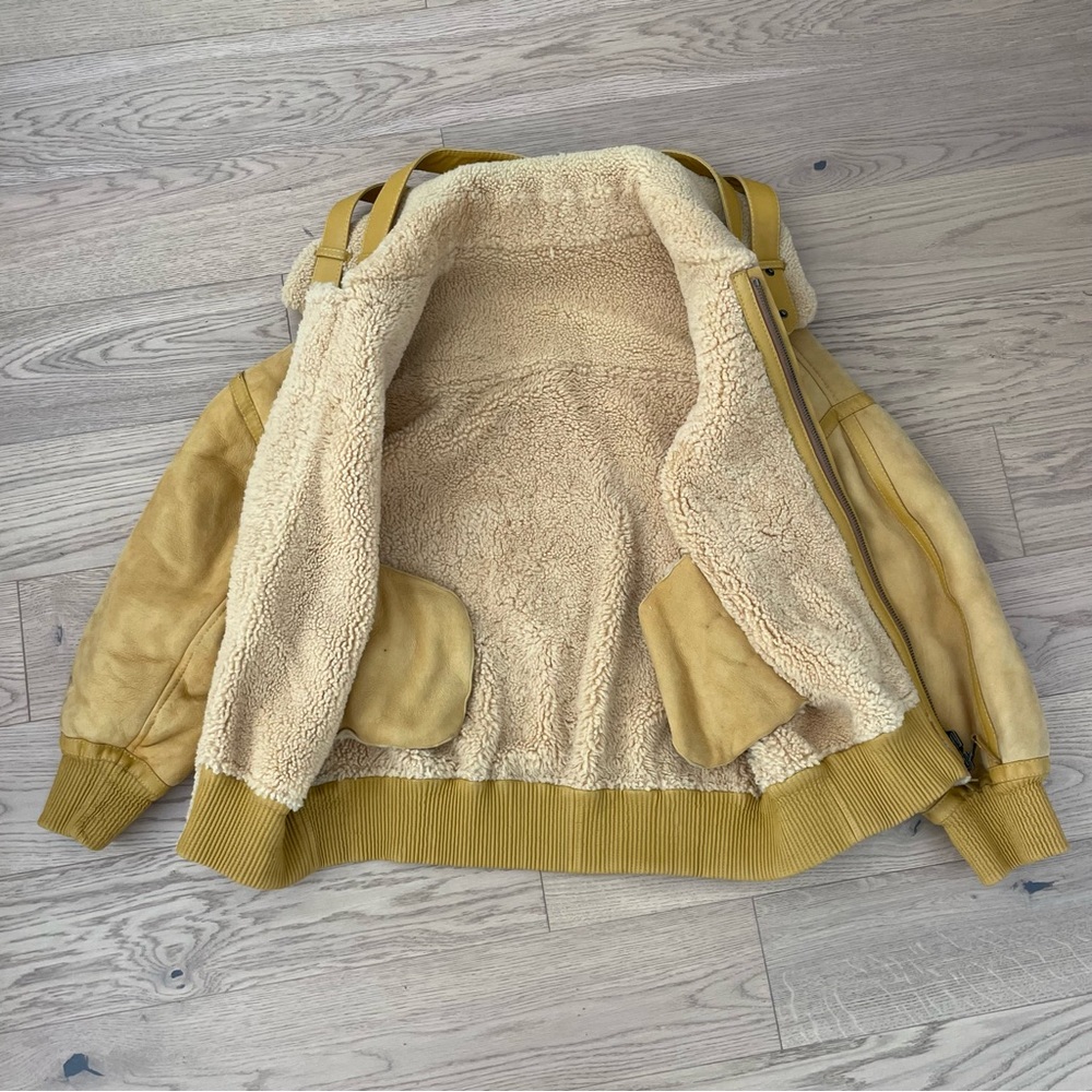 Arj The Pluto Reversible Shearling Jacket In Saff… - image 2